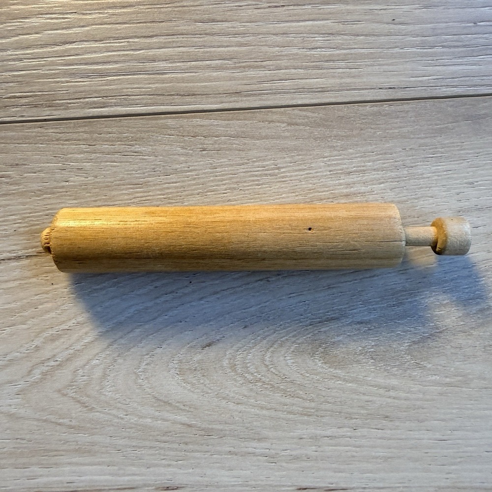 Vintage Wooden Toilet Paper Holder with‎ Spring Tension